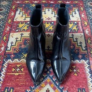 Everlane Boss Boot in Black Patent Leather